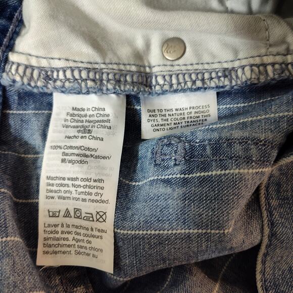 MADEWELL THE PERFECT VINTAGE CROP JEAN WOMEN 26 RETRO STRIPED BLUE WHITE DENIM - Picture 10 of 15